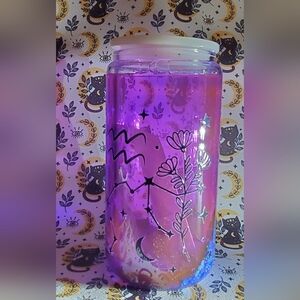 Elegant Purple Constellation Glass Jar